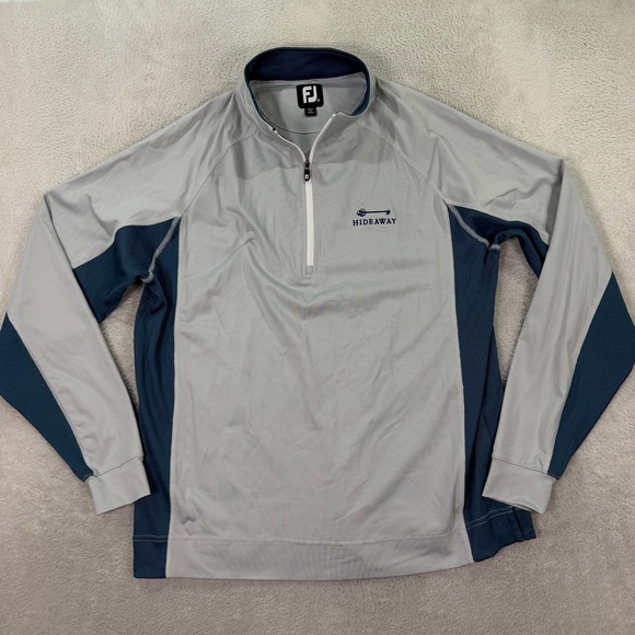 FootJoy Other - FootJoy Mens Medium 1/4 Zip Pullover Adult Gray Hideaway Golf Club Performance